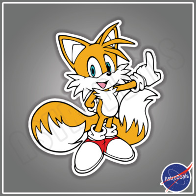 Sonic The Hedgehog Miles Tails Prower Retro Vinyl Decal Sticker Size:3''-12''