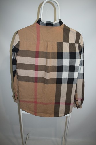 Burberry Brit Novacheck Cotton Half Placket Blouse Shirt Womens Size S - Picture 11 of 18