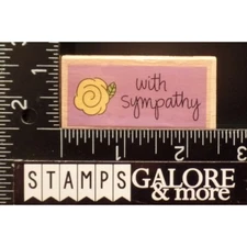 G-Studio Rubber Stamps WITH SYMPATHY ROSE BUD #BIN-4
