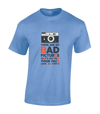 THERE ARE NO BAD PICTURES HERREN T-SHIRT LUSTIG KAMERA WITZ SPRUCH COOL TOP