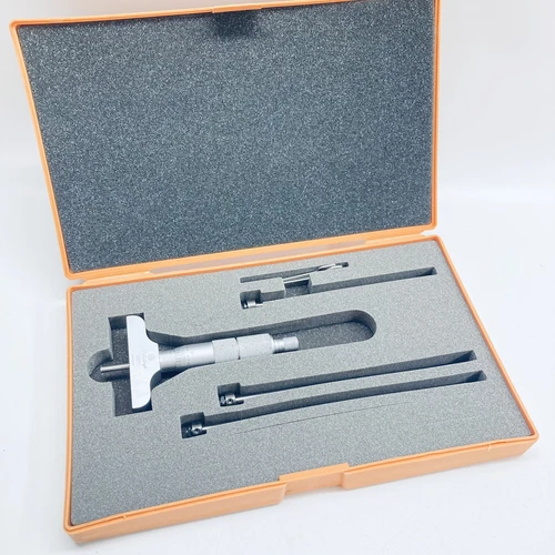 Mitutoyo 129-127 Depth Micrometer Set 0-4" Range .001" Grads #DMC 2.5-4