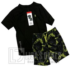 New Boy's Spyder 2 Piece Rash Guard Swim Set M 7 / 8