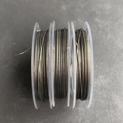 9X Meters Tigertail 0.38mm Round Jewellery Making Craft Bead Wire 26 Gauge Spool - Picture 3 of 5