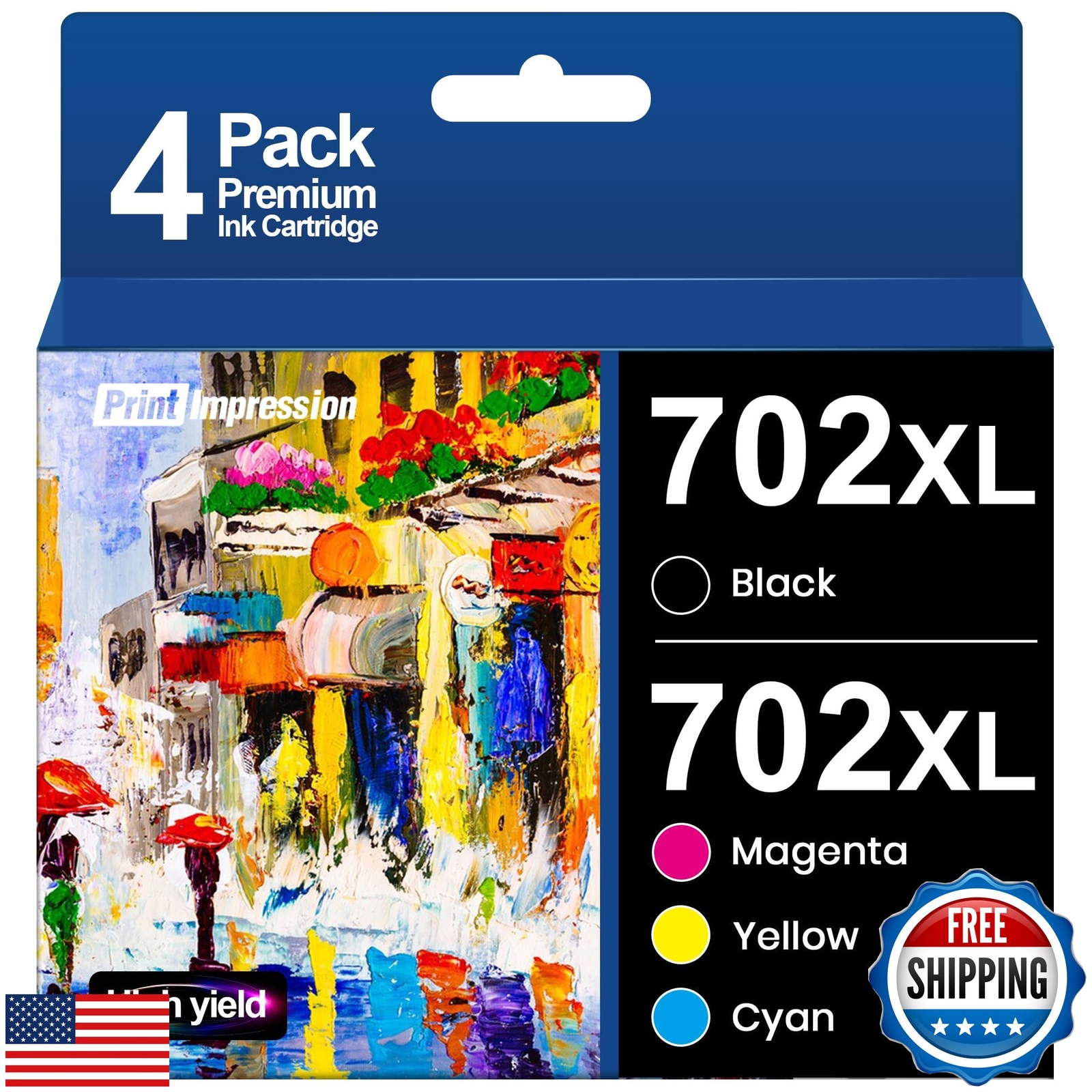 702XL Ink cartridges Combo Pack for Epson 702 Ink Cartridges for Epson 702 70-image