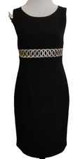 Nipon Boutique Dress 8 Sleeveless Empire Waist Cocktail Evening Travel Black