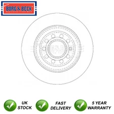 1x Brake Disc Rear Borg & Beck Fits Audi A6 2004-2011 4F0615601E