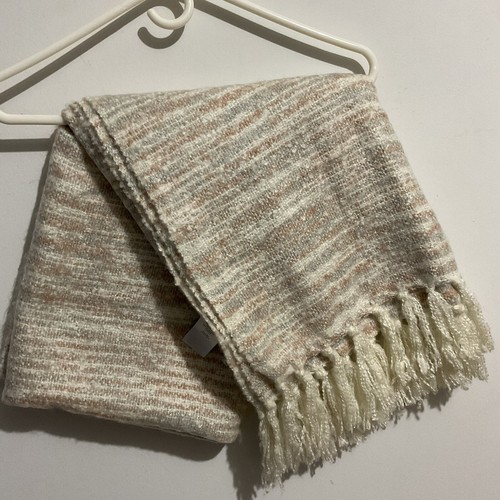 WEST ELM Coziest Throw Blanket with Fringe Trim | eBay
