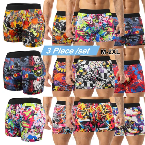 3er Pack schnelltrocknende Herren Unterwäsche Boxershorts Shorts Unterwäsche für Gym Sport - Bild 1 von 19