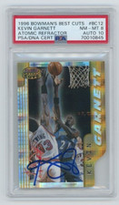 1996 Bowman's Best Cuts Kevin Garnett Atomic Refractor Auto PSA 10