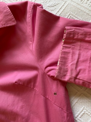 Jones New York Signature Reversable Pink/Floral Raincoat 100% Cotton READ - Picture 11 of 13
