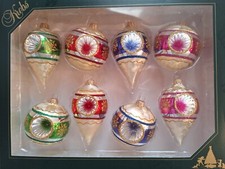 Christbaumkugeln Kugel - Reflex Sortiment Eislack Bunt - Krebs Glas Lauscha