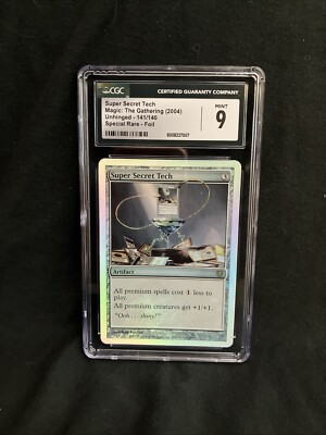 Super Secret Tech FOIL Unhinged MINT CGC (7007) Grade 9 Magic | MTG | eBay