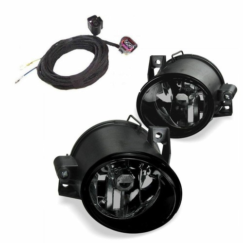 For Seat 6L 0208 Fog Lights Clear Glass Black H3 Bulbs+ Cable