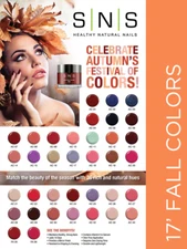 SNS Nail Gelous Colors Fall 2017 Collection Dipping Powder NO U/V. NO SMELL