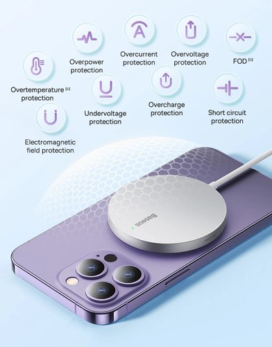 Baseus 15W Magnetic Wireless Charger For iPhone 15 Qi Wireless Charger Cable - Picture 16 of 18
