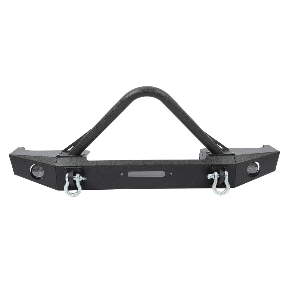 For 1984-2001 Jeep Cherokee XJ MJ Front Bumper Assembly With Winch Plate & Light - Image 4 of 4