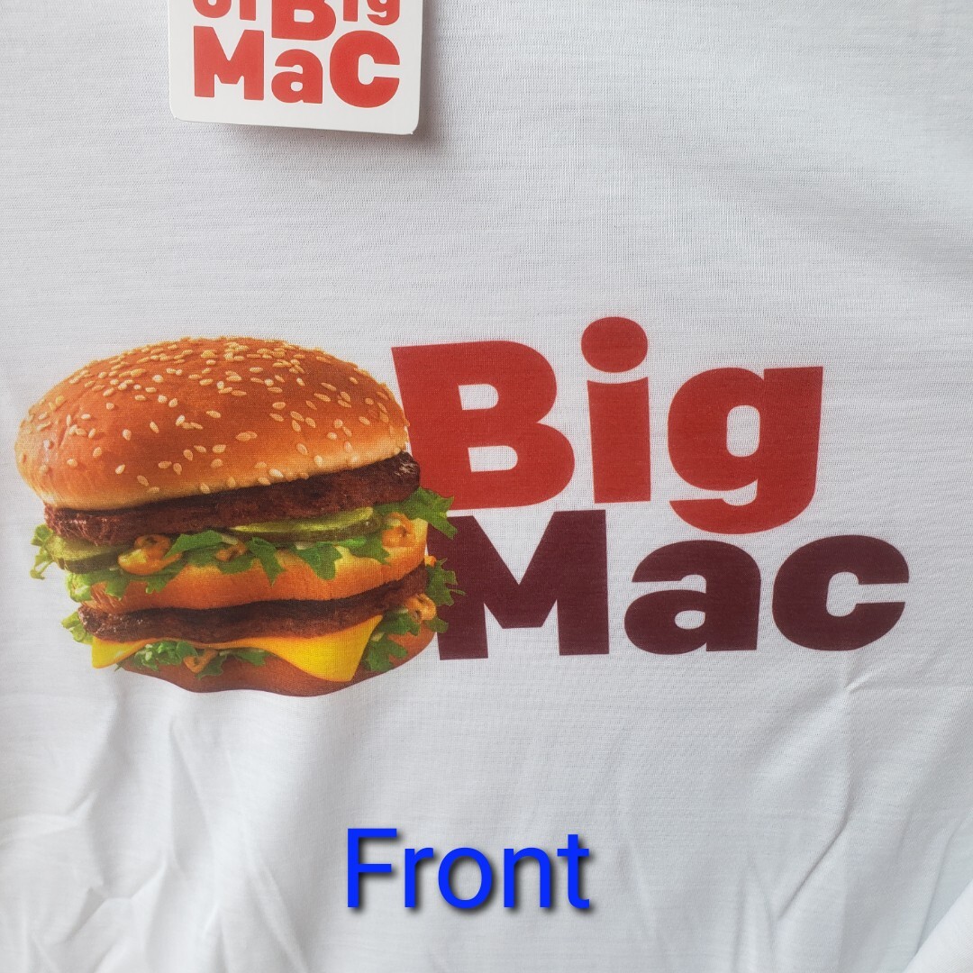 IMPORTED McDonald's Burger T Shirt White Medium Large ☆ Big Mac