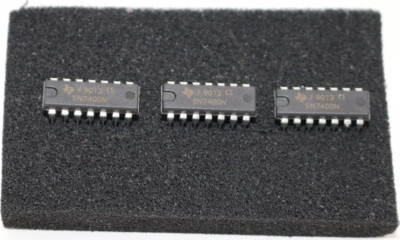 3 Stück Texas Instruments SN7400N IC digital NAND Kanäle 4 DIP-14 NOS