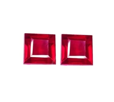 Certified Authentic Mozambique 2 Pcs 8-10 Cts Ruby Fancy Faceted Loose Gemstone