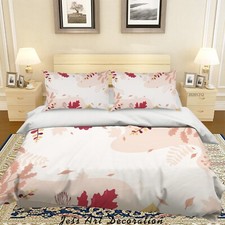 3D Leaves Autumn Colorful Quilt Cover Set Duvet Cover Bedding Pillowcases