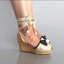 CHANEL Wedge High (3-3.9 in) Heel Height Sandals for Women CHANEL Wedge High (3-3.9 in) Heel Height Sandals for Women