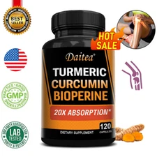 30 To 120 Capsules Turmeric Curcumin 2500mg Herbal Extract with BioPerine