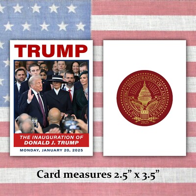 PSA8 2025年トランプ大統領就任式招待券 オレンジ Donald Trump Commemorative 2025 Presidential Inauguration OATH