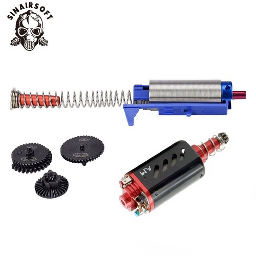 SHS Gear 14 Teeth Piston Cylinder Set Spring Guide Tappet Plate Nozzle Motor AEG - Picture 2 of 19