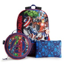 Marvel Avengers Backpack and Lunch Bag 5-Piece Set New with Tags