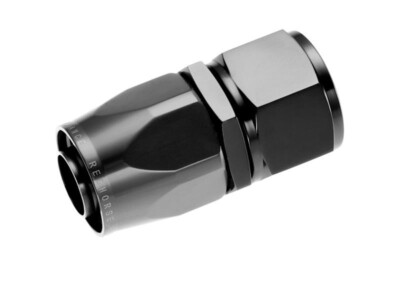 RED HORSE #1000-06-2 BLACK FITTING HOSE END STRAIGHT -6 AN FEMALE THREADS ALUM.