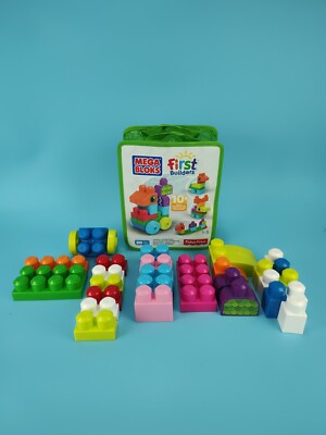 Mega Bloks First Builders 29 pc Building Blocks Set with Zip Bag