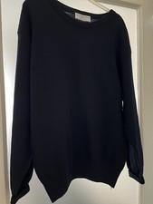 Sweatershop Jumper Mens Teens  Small Navy Pure New Wool Pullover Jumper