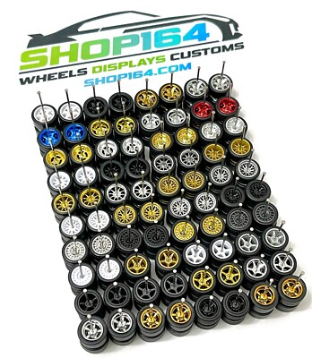 #ad 10 Wheel Sets Variety Pack MIX Real Rider Wheels w Rubber Tires for 1 64 Scale $30.00