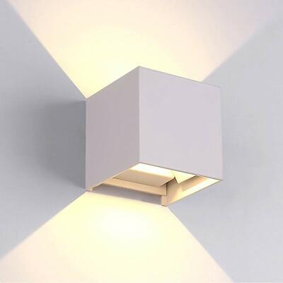 Aplique LED Cubo 12W – Luz Doble Para Pared Exterior E Interior – IP65 Moderno En Aluminio – Universo