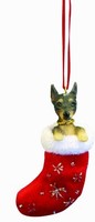Miniature Pinscher Christmas Stocking Ornament With santa's Little Pals Hand P on sale Miniature Pinscher Christmas Stocking Ornament With santa's Little Pals Hand P on sale