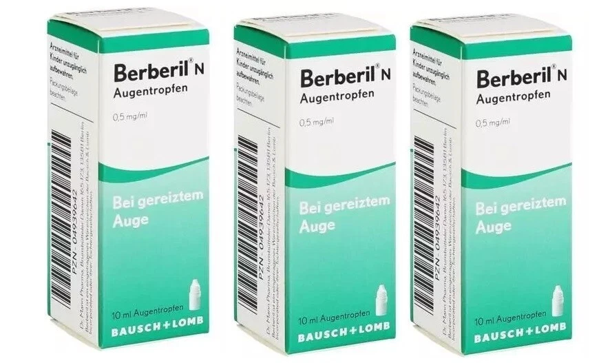 DR. GERHARD MANN 3x BERBERIL N Augentropfen 10 ml PZN: 4939642
