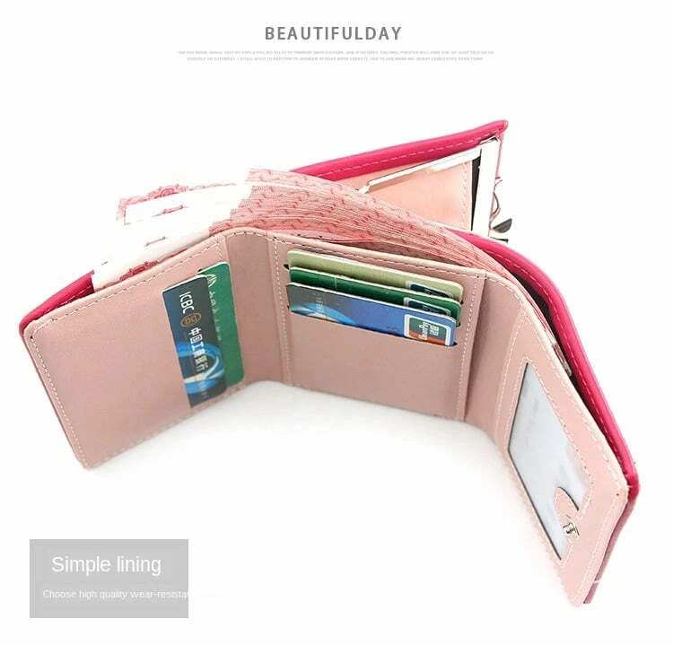 Portefeuille Minnie Cuir Femme Mickey Porte monnaie Loquet Solide Carte DISNEY - Photo 4/4