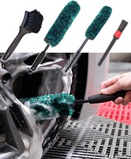 4-Pack Wheel Brush Kit: Soft, Stiff, Detailing. Bendable Rim Cleaner