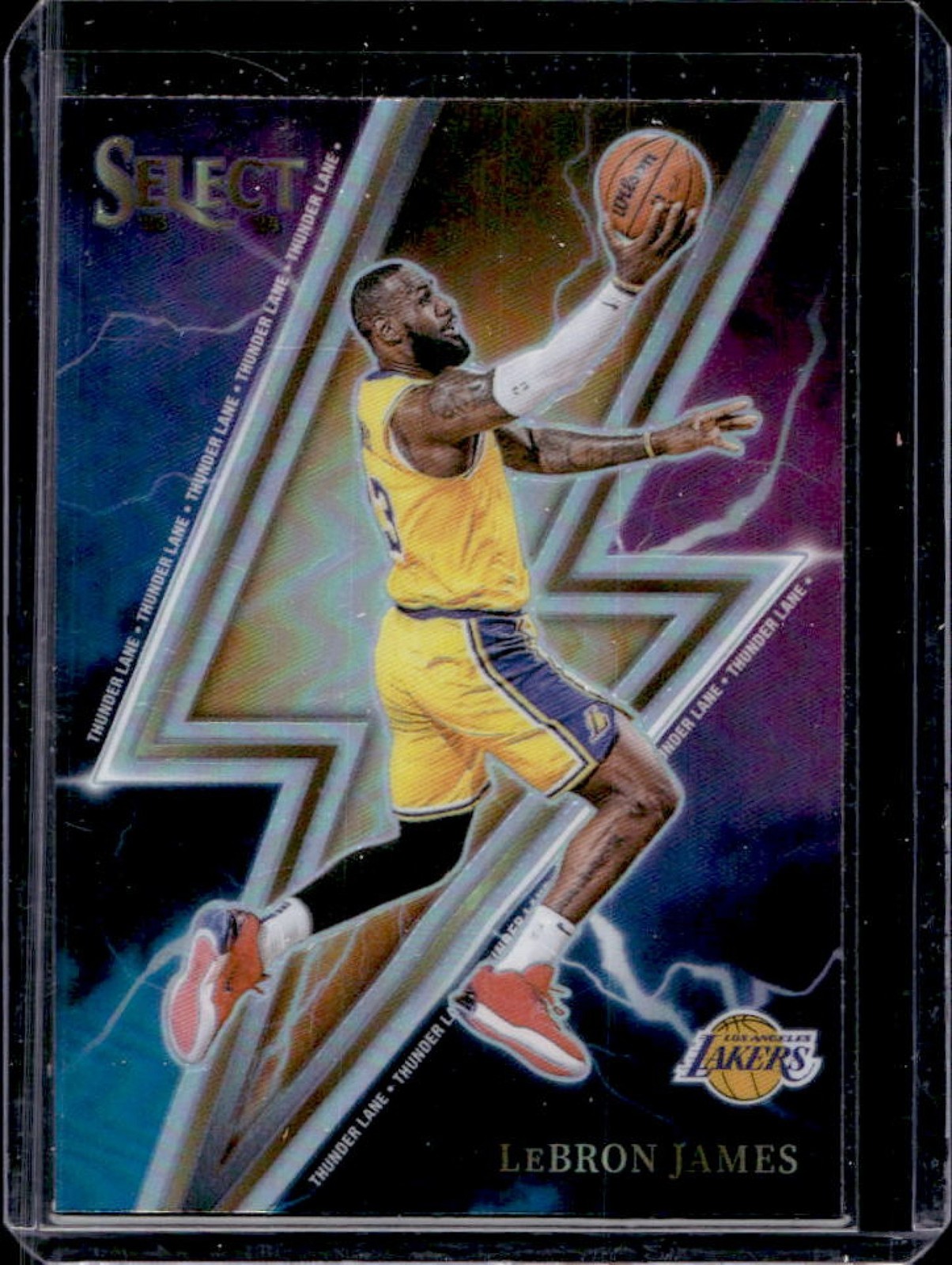 2023-24 Select LeBron James Thunder Lane Silver Prizm #8 Lakers