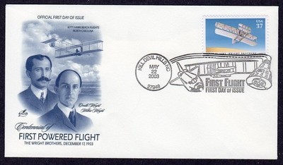 2003 Wright's FIRST POWERED FLIGHT 100th (Scott 3783) - Artcraft FDC TC515