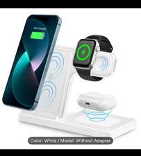 3in1 15W Fast Wireless Charger Dock Station For Apple Watch 10 9 iPhone 16 15 14