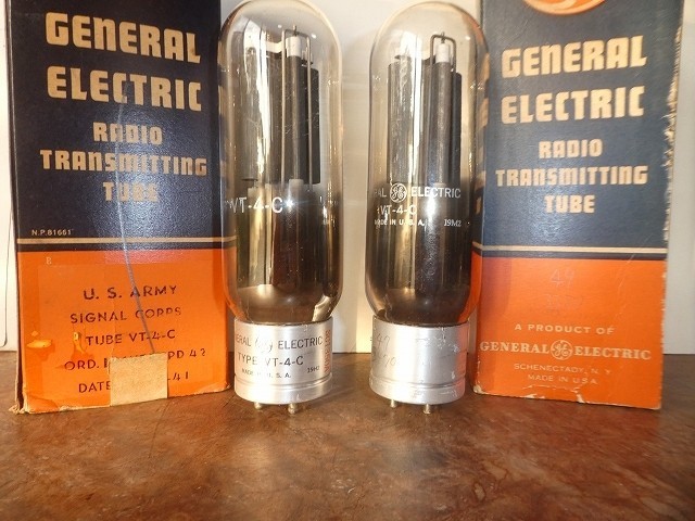 GE 211 VT-4C Vacuum Tube Pair Used Audio Amplifier Tubes Good Condition