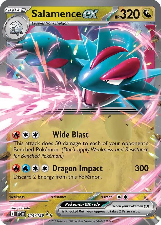 Salamence ex Double Rare SV09: Journey Together 114/159 NM | eBay