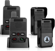 Wireless Doorbell, Hands Free Intercom Doorbells 1000ft Range, Full Duplex Two