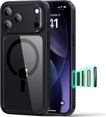 ESR iPhone 17 Pro Max Hülle Classic Hybrid MagSafe Kamerasteuerung Klar Schwarz