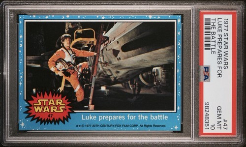 1977 Topps Star Wars #47 Luke prepares for the battle