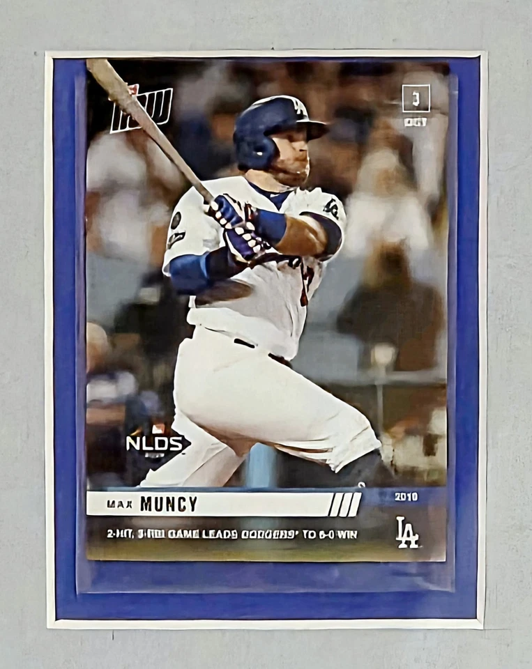 Max Muncy Autographed 8"x10" in Framed Display with 3 Topps NOW Cards Beckett - Image 3 of 4
