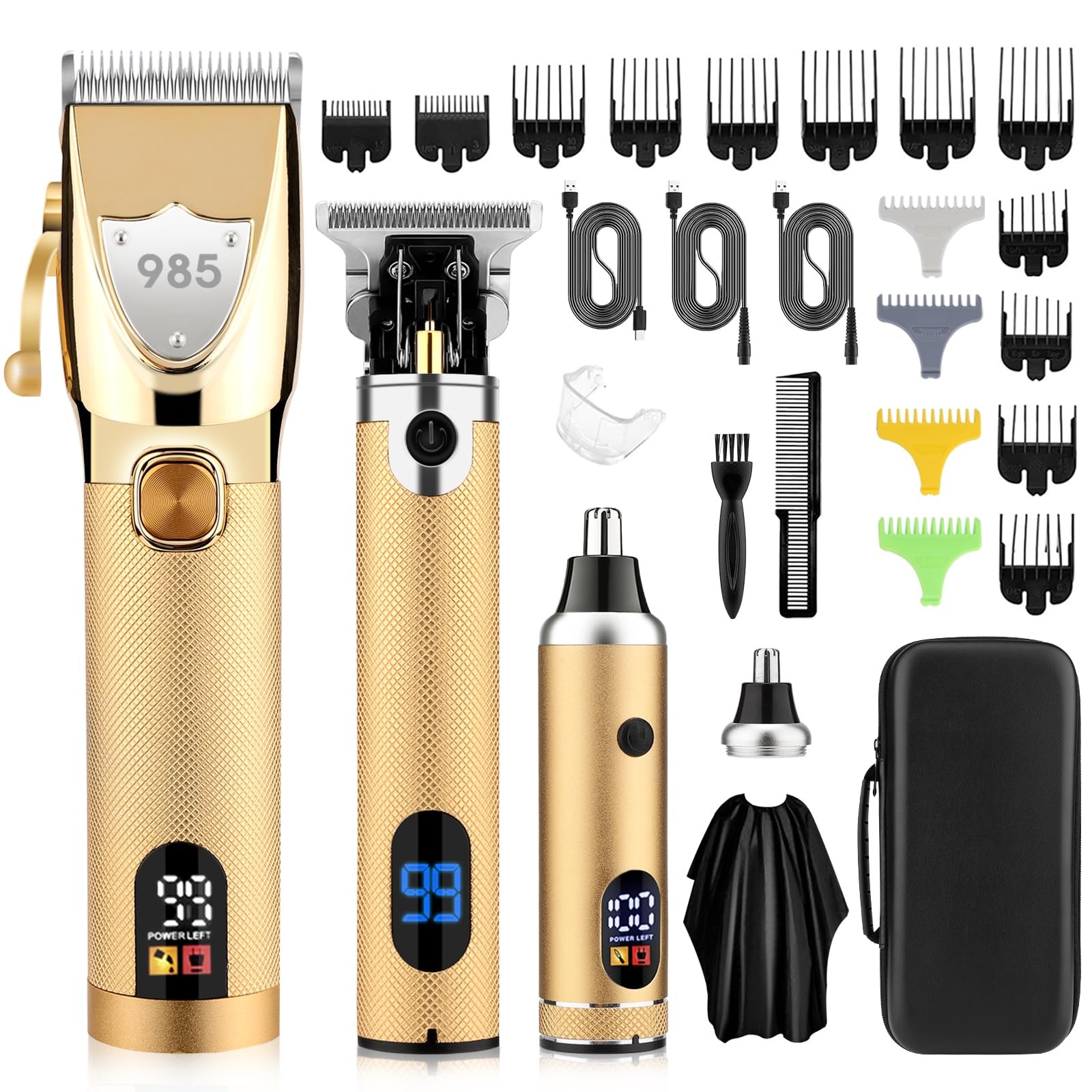 Professional Men's Hair Beard and Nose Trimmer Clippers