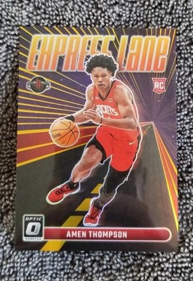 2023 Donruss Optic Amen Thompson Gold Prizm #/10 Express Lane Insert Rookie RC