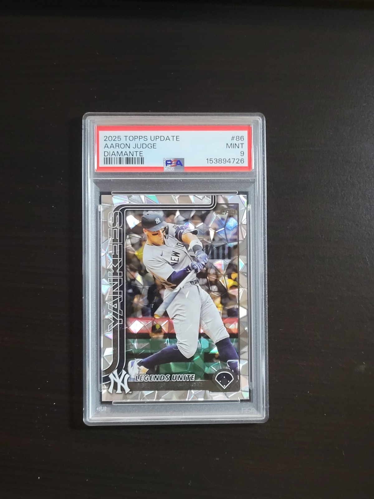2025 Topps Update #us86 Aaron Judge New York Yankees PSA 9